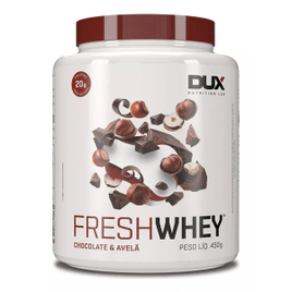 Whey Protein Fresh Whey Dux Nutrition - Pote 450g Sabor Chocolate e Avelã