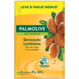 2 Pacotes Sabonete em Barra Palmolive Naturals Sensação Luminosa - 16 Unidades
