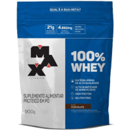 Whey Protein 100% Max Titanium 900g (Refil)