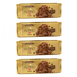 4 Unidades de Biscoito Cookie Nestlé Alpino com Gotas de Chocolate - 60g