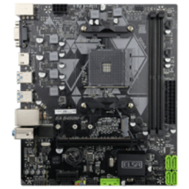 Placa-Mãe ELSA AMD B450M DDR4 Dupla Nvme M.2 PCIE 3.0x4 SATA AM4