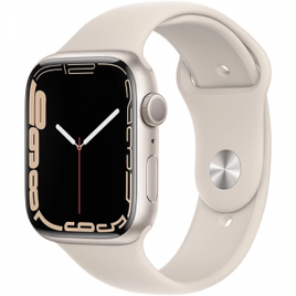 Smartwatch Apple Watch Series 7 GPS 45mm Caixa Estelar de Alumínio Pulseira Esportiva Estelar