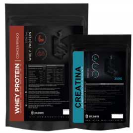 Kit: Whey Protein Concentrado 1Kg + Creatina Monohidratada 250g - 100% Importado - Soldiers Nutrition