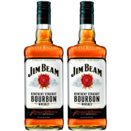 KIT 02 Whisky Americano JIM BEAM Bourbon 1 Litro