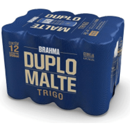 Pack de Cerveja Brahma Duplo Malte Trigo Sleek 350ml - 12 Unidades