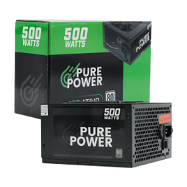 Fonte Pure Power 500W 80 Plus White PFC Ativo - PP-PSU2-500W