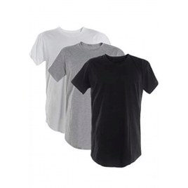 Kit 3 Camisetas Longline 100% Algodão