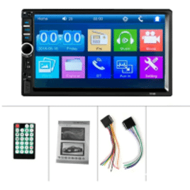 Central Multimídia Bluetooth USB Rádio FM para Carros