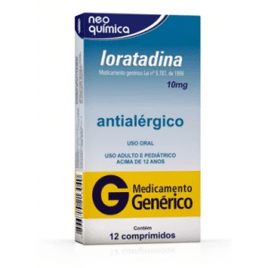 Loratadina 10mg 12 Comprimidos Neo Química Genérico