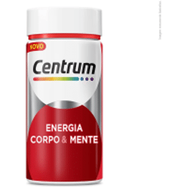 Centrum Suplemento Multivitamínico Adulto Energia, Corpo E Mente Com Cafeína E Vitamina B, 60 Cápsulas