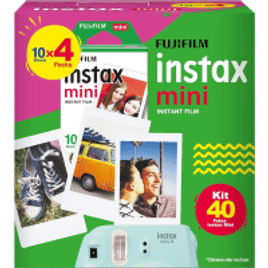Filme Fujifilm Instax Mini com 40 Fotos Borda Branca Foto Colorida