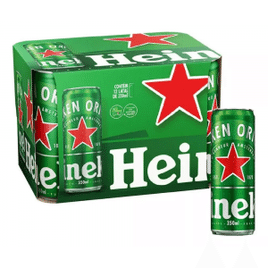 Cerveja Heineken Premium Puro Malte 350ml Sleek - 12 unidades