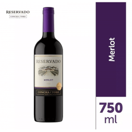 5 Unidades Vinho Tinto Chileno Merlot 750ml Reservado Concha Y Toro