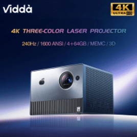 Projetor Triplo Laser Hisense C1S 4K, 3D Video Beamer, Android, Wi Fi