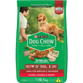 Purina Dog Chow Nestlé Purina Dog Chow Extralife Adultos Médios E Grandes Carne Frango E Arroz 10,1Kg