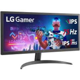 Monitor Gamer LG 26" IPS Ultra Wide 75Hz Full HD 1ms FreeSync Premium HDR10 - 26WQ500-B.AWZM