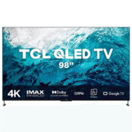 Smart TV TCL QLED 4K UHD 98'' Google TV com Google Assistant Design sem Borda e Wi-Fi - 98C735