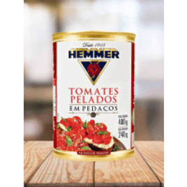 10 Unidades Tomates Pelados Hemmer em Pedaços 240g