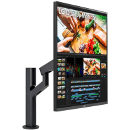 Monitor LG Ergo DualUp 28" SDQHD 60Hz Nano IPS HDMI e USB-C HDR 10 Ajuste de Altura Som Integrado VESA PBP - 28MQ780