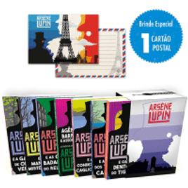 Lupin ll - Box com 7 Livros com Cartão Postal - Maurice Leblanc
