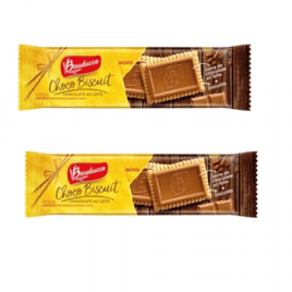 2 unidades Biscoito Choco Biscuit ao Leite Bauducco Pacote 80g