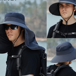 Chapéu de Pesca Double Layer UV Protection Sun Hats for Men