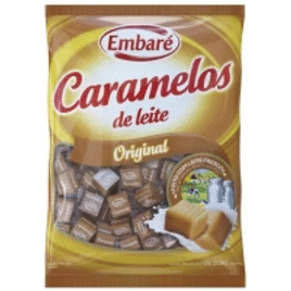 Bala de Caramelo de Leite Baunilha Embaré Original Pacote 660g