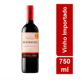 Vinho Chileno Concha Y Toro Reservado Cabernet Sauvignon Tinto 750ml