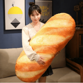 Travesseiro de Pelúcia de Pão Francês 70cm