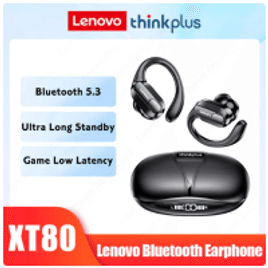Fone de Ouvido Lenovo XT80 Bluetooth 5.3 Earhooks