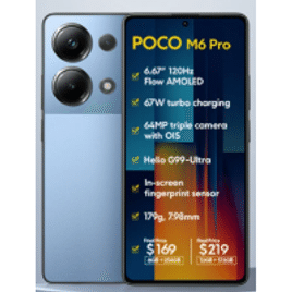 Smartphone POCO M6 Pro 256GB 8GB RAM - Versão Global