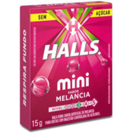 Bala Halls Mini Sem Açúcar Melancia 15g