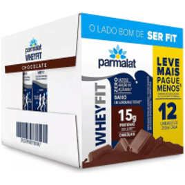 Bebida Láctea Parmalat WheyFit Chocolate 15g de Proteína - 250ml - 12 Unidades