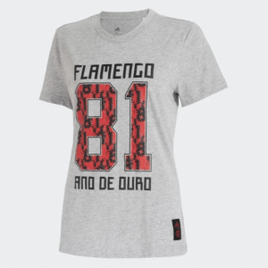 Camiseta Adidas Estampada CR Flamengo - Feminina Tam PP