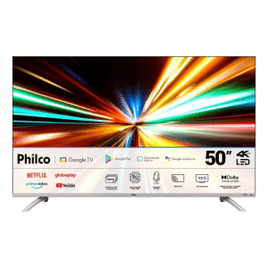Smart TV 50" 4K Philco PTV50G2SGTSSBL HDMI USB Wi-Fi Google TV