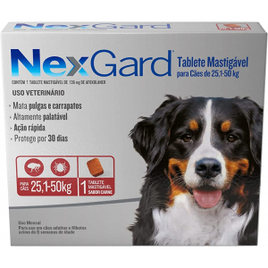 Antipulgas e Carrapatos para Cães de 25,1 a 50kg - NexGard