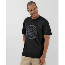 Camiseta masculina regular pontos cardeais preta | Original by