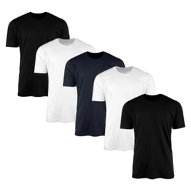 Kit 5 Camisetas AMGK Lisa Básica 100% Algodão - Masculina
