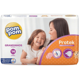 Fralda Pom Pom Protek Proteção de Mãe Grandinho - 14 Unidades