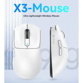Mouse Gamer sem Fio Attack Shark X3 Tri-Mode Bluetooth e 2.4ghz Sensor PAW3395