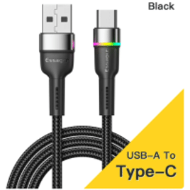 Essager Cabo USB Tipo USB-A para Tipo C Cabos de Carregamento Rápido
