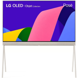 Smart TV LG 55" LX1Q 4K OLED Evo Object Collection Posé 120Hz Design 360 Suporte de Chão Acabamento Tecido