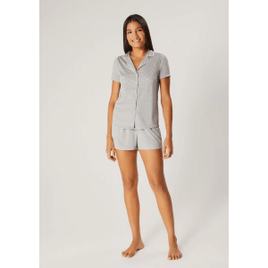 Pijama Curto Com Botão Hering - Feminino