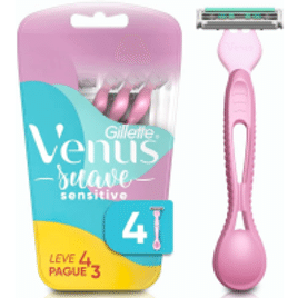 Aparelho De Depilar Gillette Venus Suave Sensitive - 4 Unidades