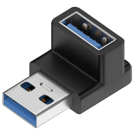 Adaptador USB 3.0 de Extensão Direito Feminino 90 Graus 10Gbps