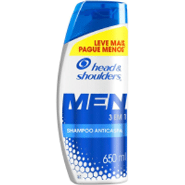 Shampoo Head & shoulders 650ml - Men 3 Em 1