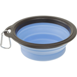 Comedouro Bowl Retrátil Pet Azul 14,5x12x 5,6cm - Meemo