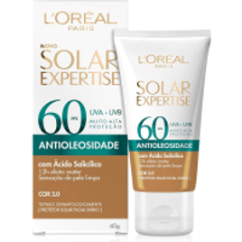 Protetor Solar Facial L'Oréal Paris Expertise Antioleosidade Fps60 Cor 3.0 Média - 40g