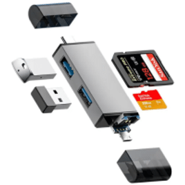 Leitor de Cartão de Memória USB C/A SD/TF