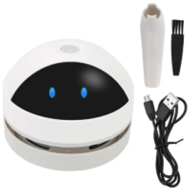 Aspirador de Mesa com Escova Limpa Carregamento USB Mesa Sweeper Mini Desktop Cleaner Casa e Escritório